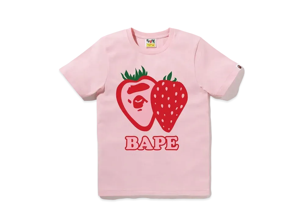 A BATHING APE Bape Strawberry Tee "Pink"