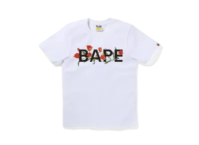 A BATHING APE Bape Tulip Logo Tee "White"