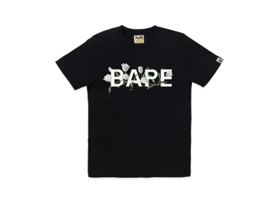 A BATHING APE Bape Tulip Logo Tee "Black"