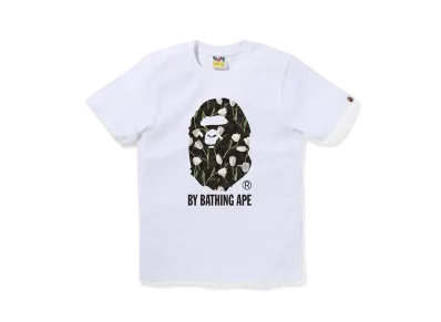 A BATHING APE Tulip Camo By Bathing Tee "White/Black"