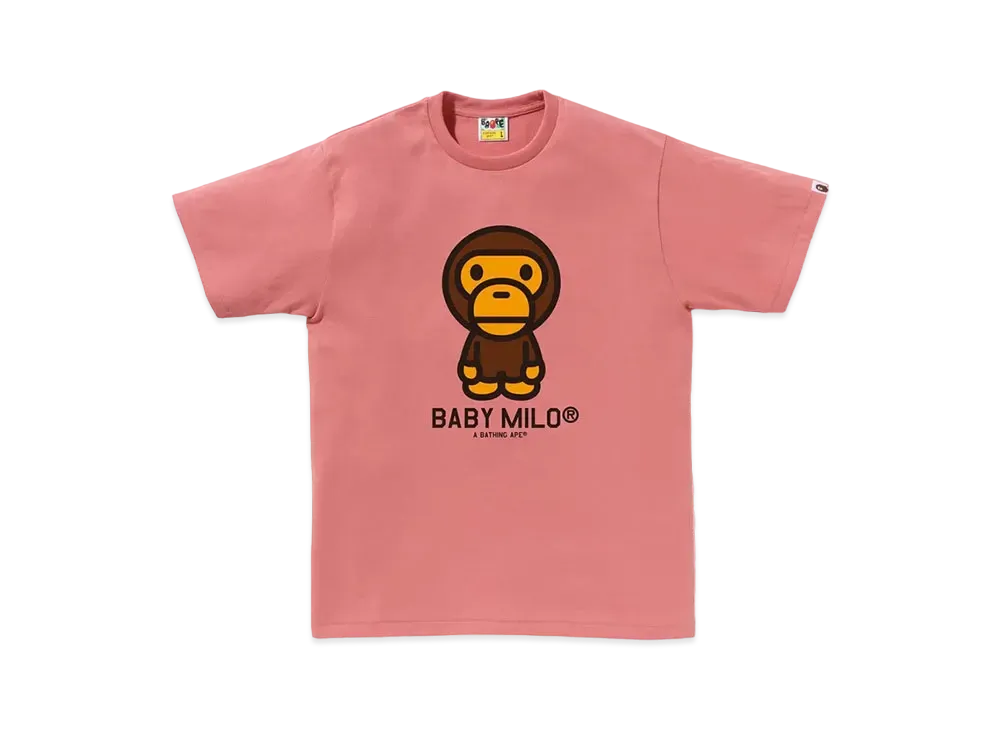 A BATHING APE Baby Milo Tee "Pink"