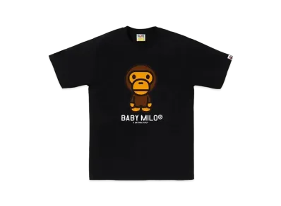 A BATHING APE Baby Milo Tee "Black"