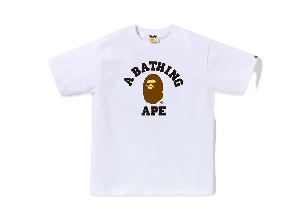 A BATHING APE College Tee "White"