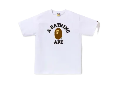 A BATHING APE College Tee "White"