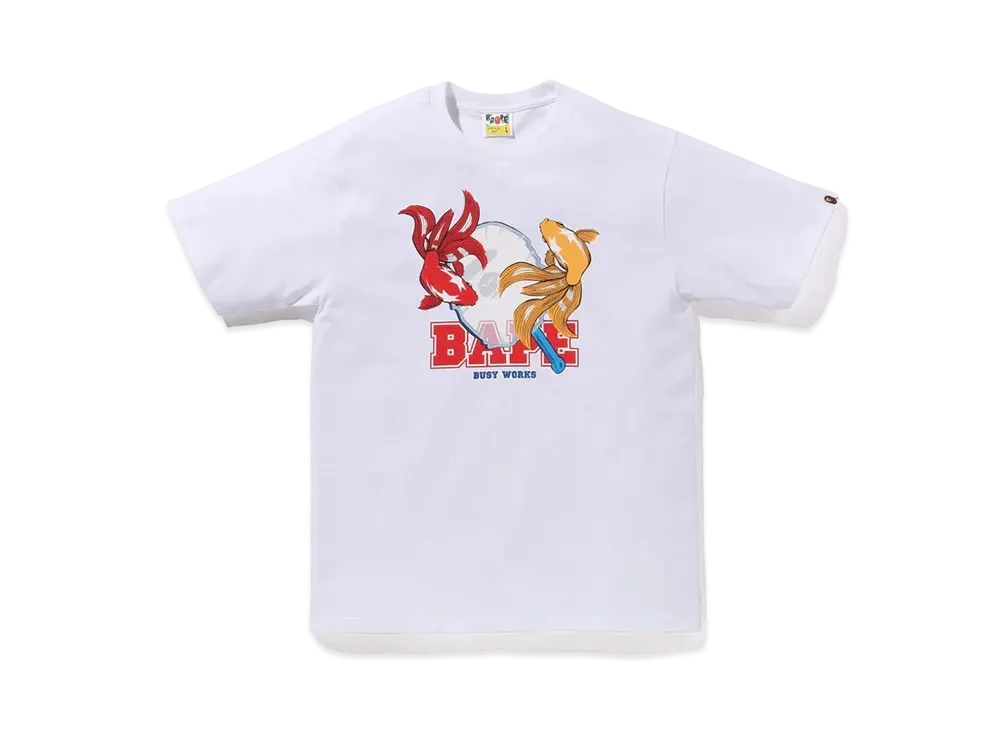 A BATHING APE Goldfish Scooping Tee "White"
