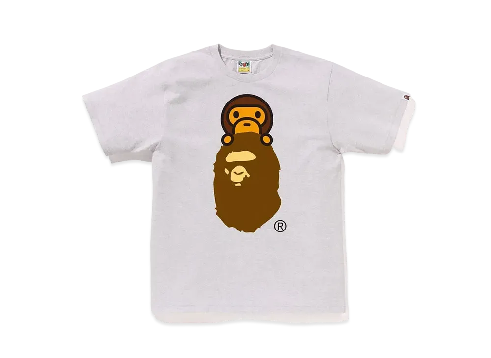 A BATHING APE Milo On Ape Head Tee "Gray"