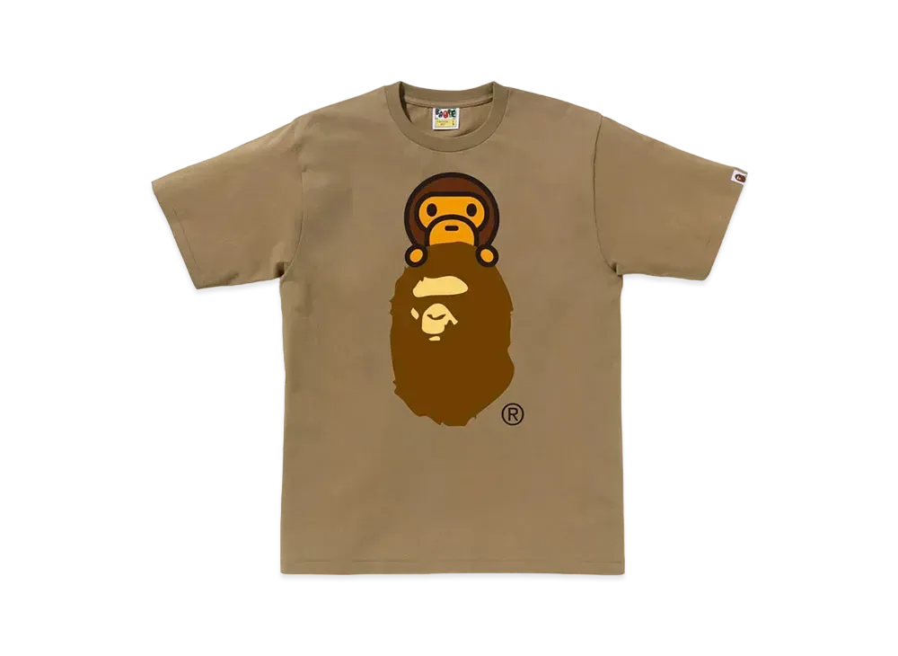 A BATHING APE Milo On Ape Head Tee "Beige"