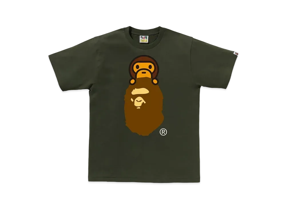 A BATHING APE Milo On Ape Head Tee "Olivedrab"