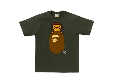 A BATHING APE Milo On Ape Head Tee "Olivedrab"