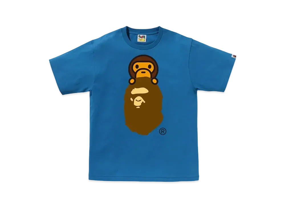 A BATHING APE Milo On Ape Head Tee "Blue"