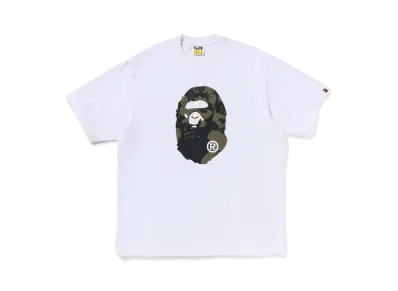 A BATHING APE Shark Seijin Ape Head Relaxed Fit Tee "White"