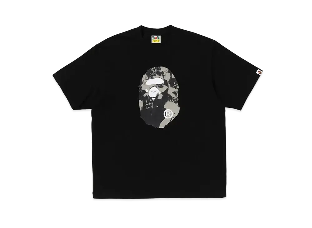 A BATHING APE Shark Seijin Ape Head Relaxed Fit Tee "Black"