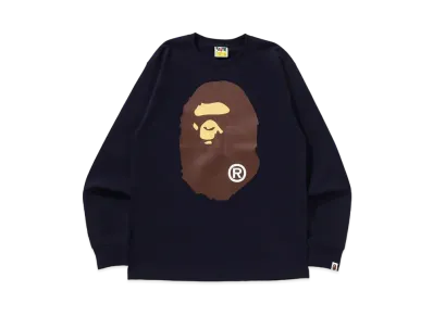 A BATHING APE Big Ape Head L/S Tee "Navy"