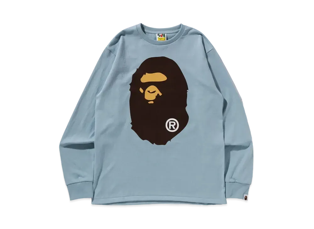 A BATHING APE Big Ape Head L/S Tee "Sax"