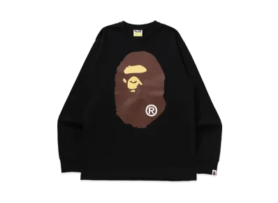 A BATHING APE Big Ape Head L/S Tee "Black"