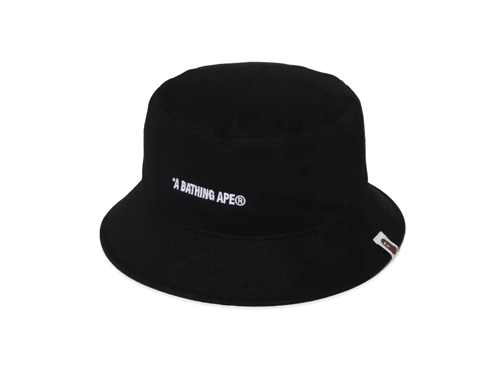 A BATHING APE Logo Bucket Hat "Black"