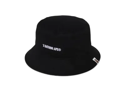 A BATHING APE Logo Bucket Hat "Black"