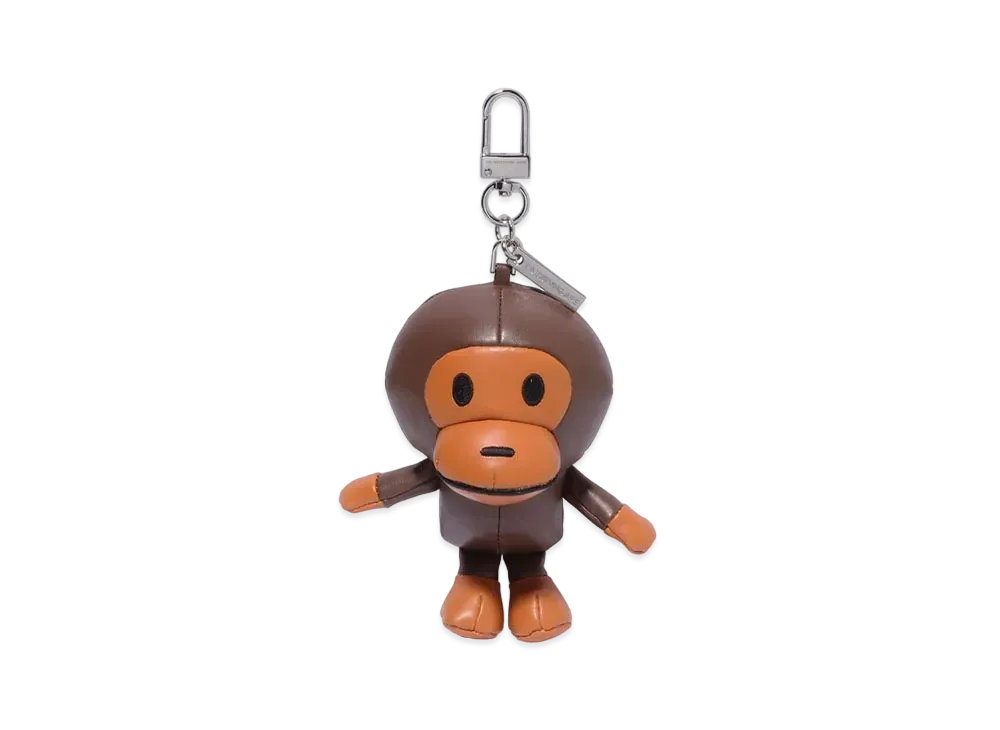 A BATHING APE Baby Milo Plush Doll Keychain "Brown"