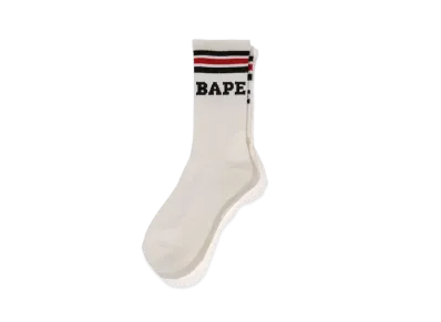 A BATHING APE Bape Stripe Socks "Black/Red"