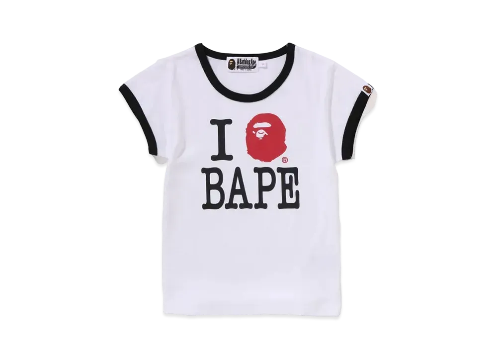A BATHING APE I Love Bape Mini Tee "White"