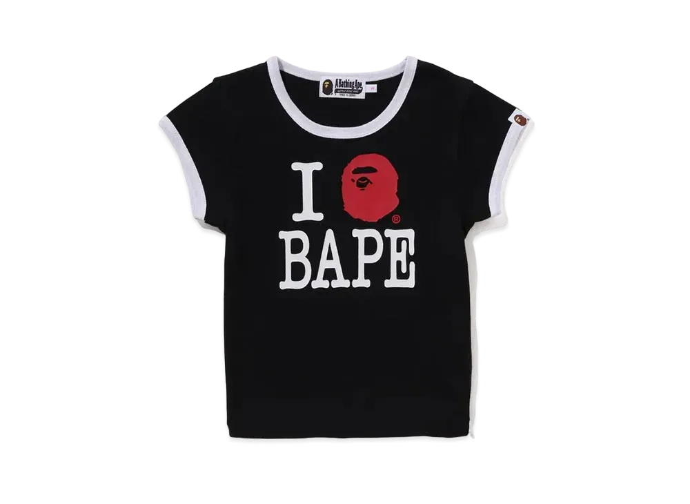 アベイシングエイプ アイ ラブ ベイプ ミニ Tシャツ "ブラック"