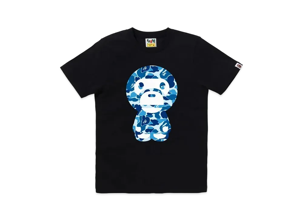 A BATHING APE ABC Camo Big Baby Milo Tee "Black/Blue"