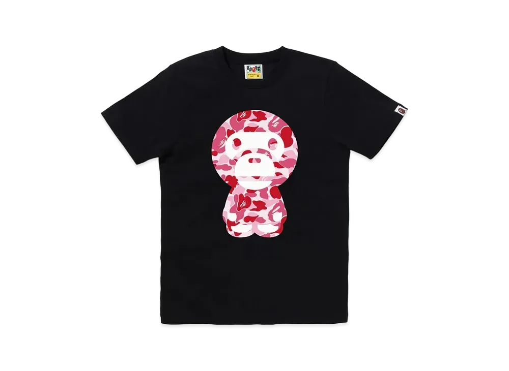 A BATHING APE ABC Camo Big Baby Milo Tee "Black/Pink"