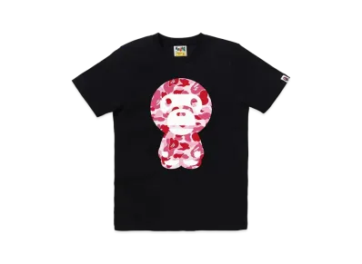A BATHING APE ABC Camo Big Baby Milo Tee "Black/Pink"