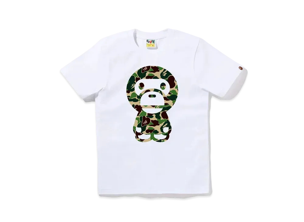 A BATHING APE ABC Camo Big Baby Milo Tee "White/Green"