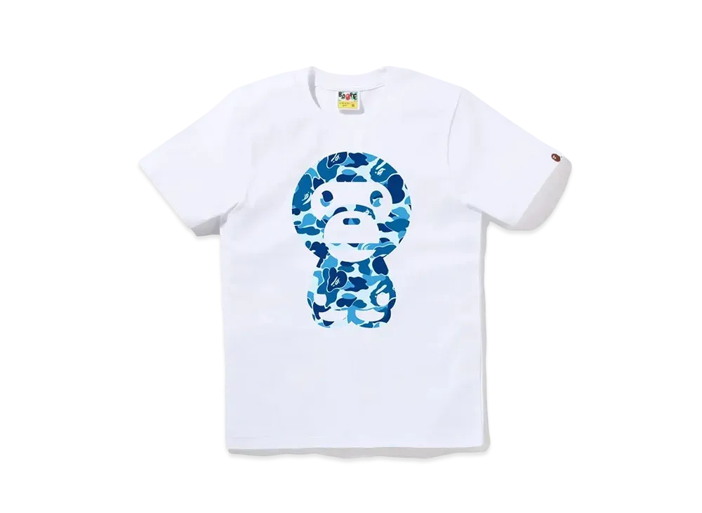 A BATHING APE ABC Camo Big Baby Milo Tee "White/Blue"