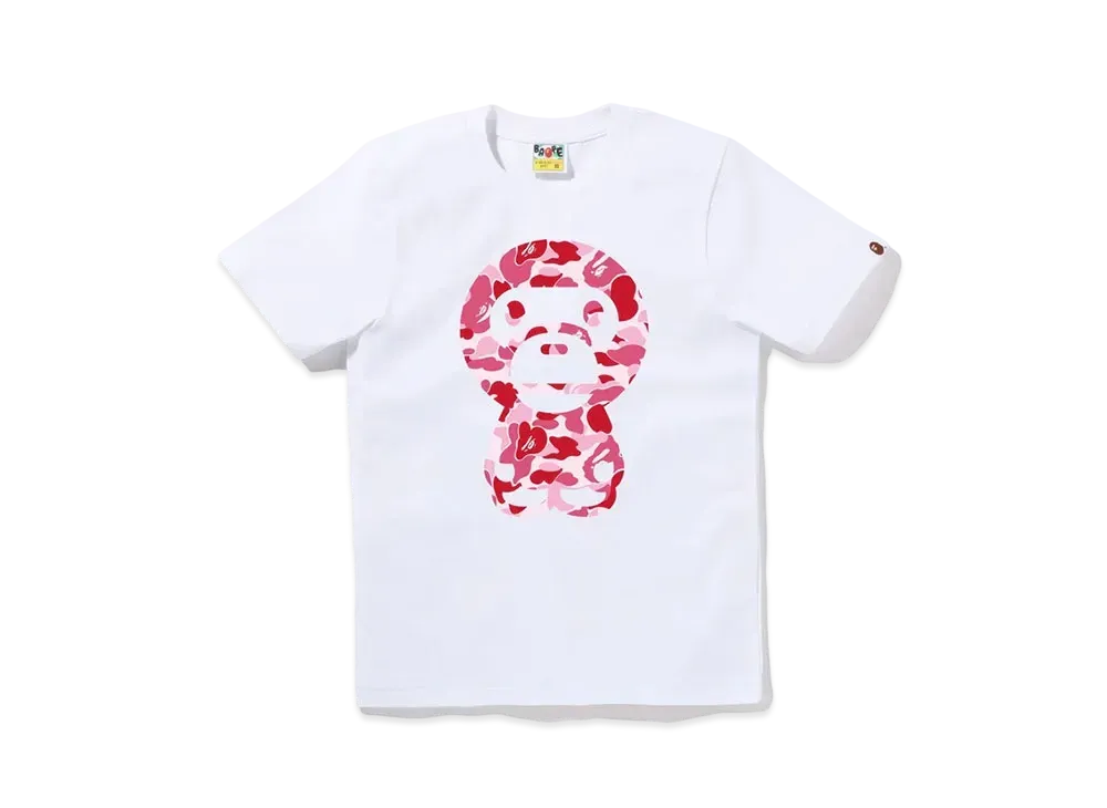 A BATHING APE ABC Camo Big Baby Milo Tee "White/Pink"
