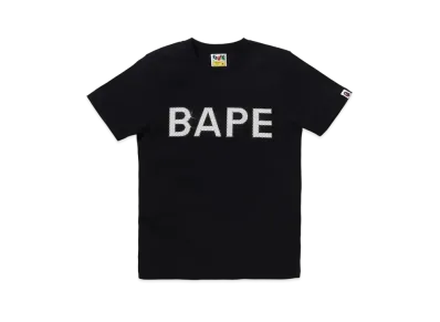 A BATHING APE Crystal Stone Bape Tee "Black"