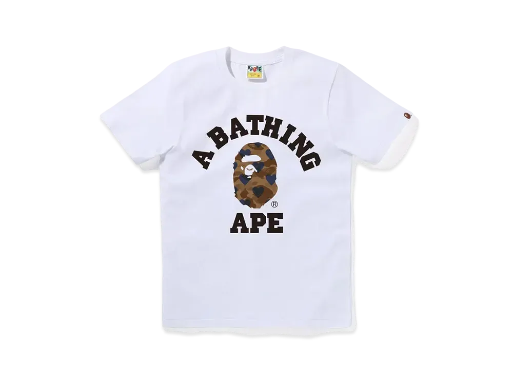 A BATHING APE I Love Bape College Tee "White/Brown"