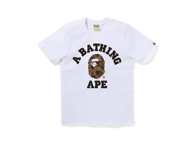 A BATHING APE I Love Bape College Tee "White/Brown"