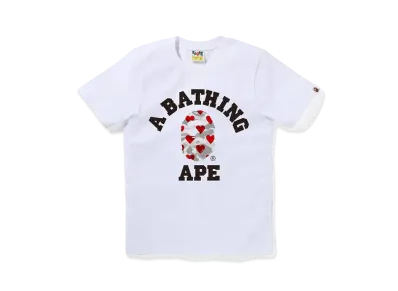 A BATHING APE I Love Bape College Tee "White/Gray"