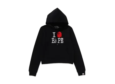 A BATHING APE I Love Bape Pullover Hoodie "Black"