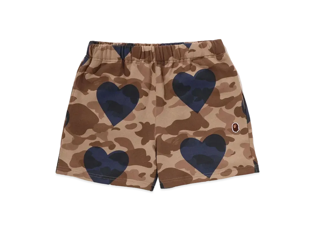 A BATHING APE I Love Bape Sweat Shorts "Brown"