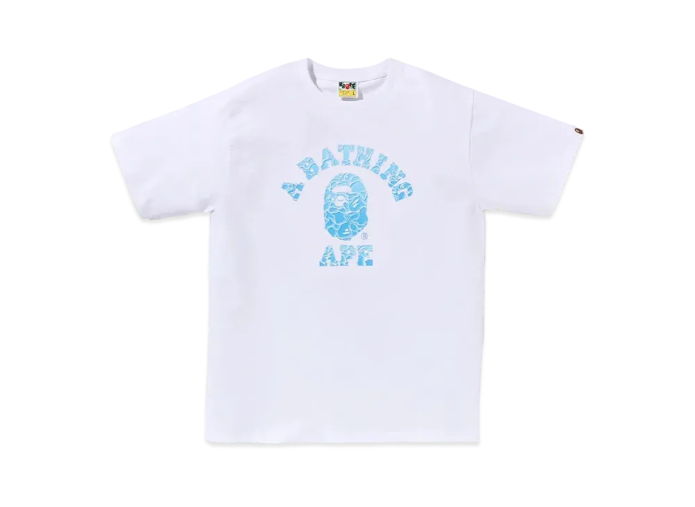 A BATHING APE ABC Sea Surface Camo College Tee "White"
