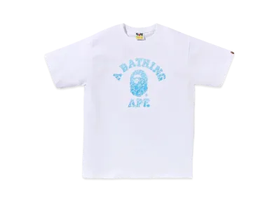A BATHING APE ABC Sea Surface Camo College Tee "White"