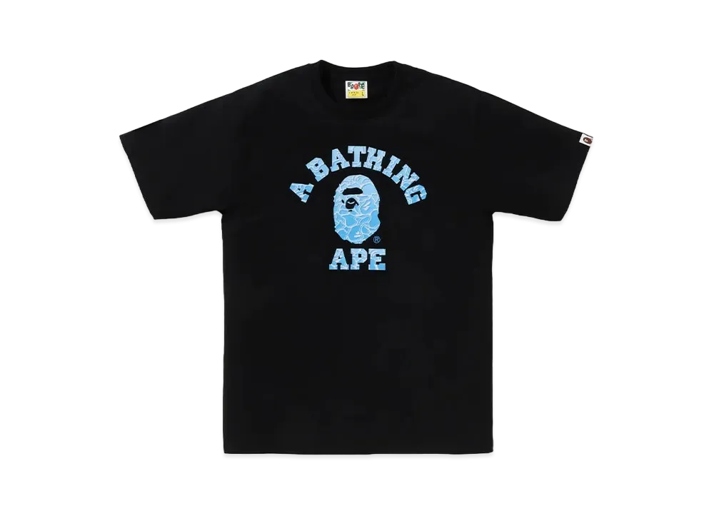 A BATHING APE ABC Sea Surface Camo College Tee "Black"