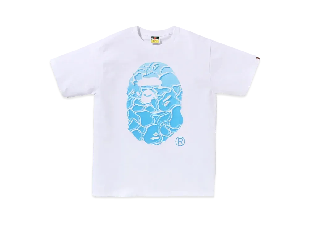 A BATHING APE ABC Sea Surface Camo Ape Head Tee "White"