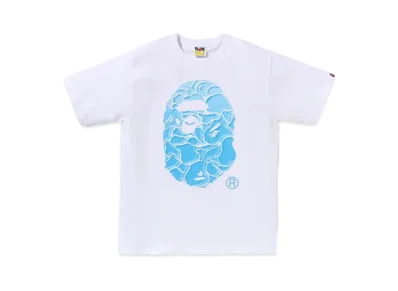 A BATHING APE ABC Sea Surface Camo Ape Head Tee "White"