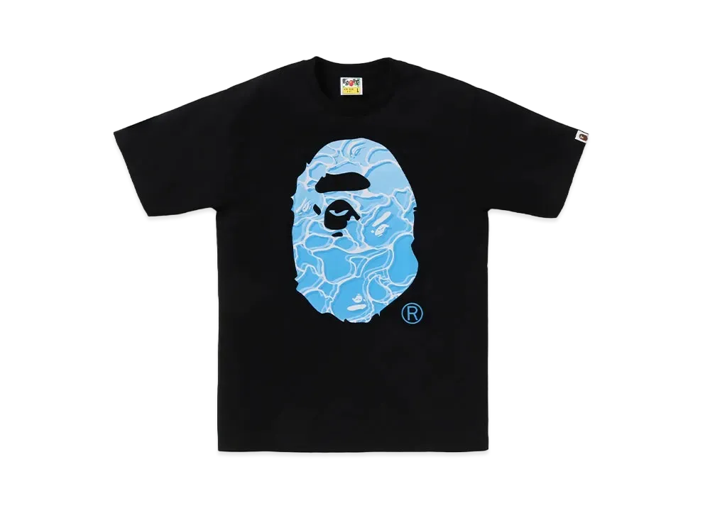 A BATHING APE ABC Sea Surface Camo Ape Head Tee "Black"