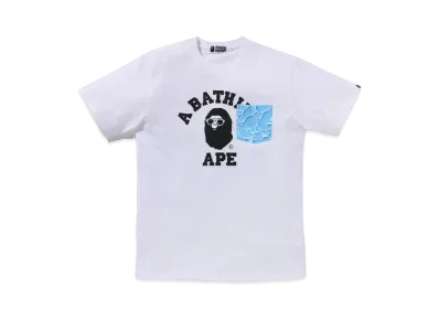 A BATHING APE ABC Sea Surface Camo Pocket College Tee "White"