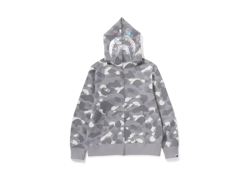 A BATHING APE Shark Full Zip Hoodie "Gray"