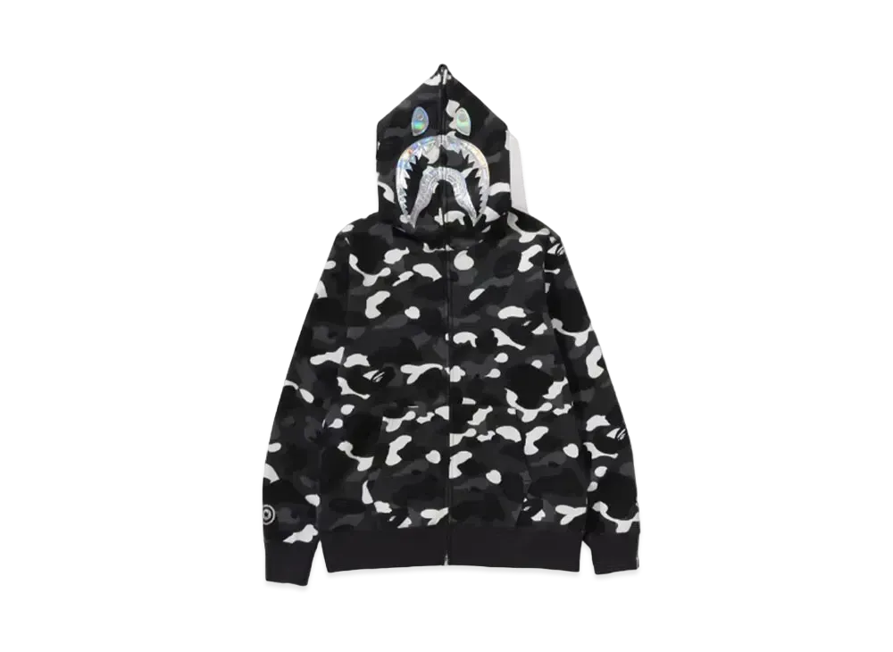 A BATHING APE Shark Full Zip Hoodie "Black"