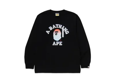A BATHING APE Kabuki Head LS Tee "Black"