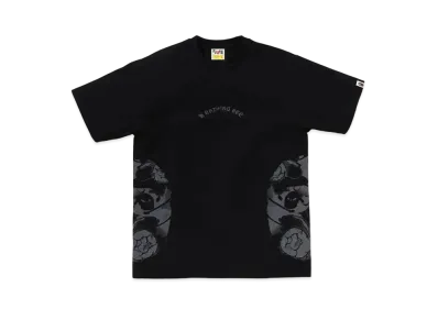 A BATHING APE Japanese Tattoo Side Big Ape Head Tee "Black"