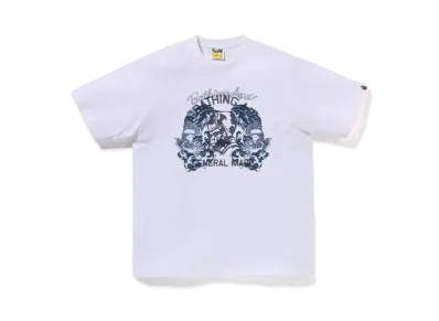 A BATHING APE Japanese Tattoo On General Tee "White"