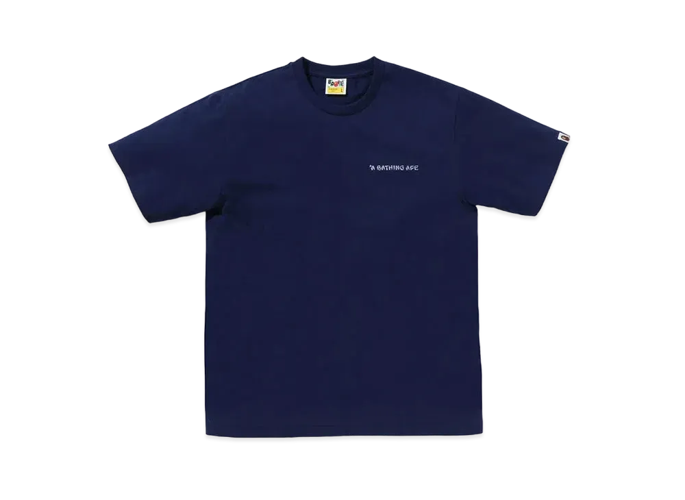 A BATHING APE Japanese Tattoo Logo Tee "Navy"